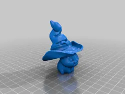 Cute bunny witch