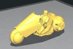 Elvish go-ganger on neotokyo bike