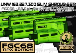 FGC68-MKI UNW163 227, 300 SLIM shroud set for your magfed paintball marker