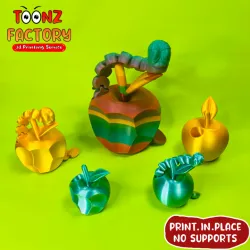 FLEXI PRINT-IN-PLACE APPLE WORM ARTICULATED
