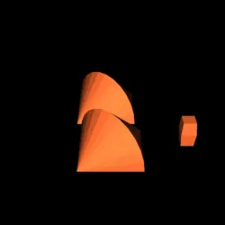 Full tetra-sphericon Giroid toy - tetraesfericón entero juguete Giroide