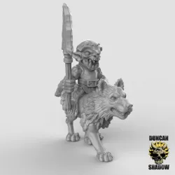 Goblin Wolf Riders with Melee Weapons (pre supported)
