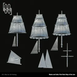 Masts, Sails and Ratlines: First Rate Ship of the Line