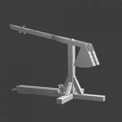 Medieval counter weight catapult - 2 weights