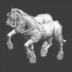 Medieval draught horses