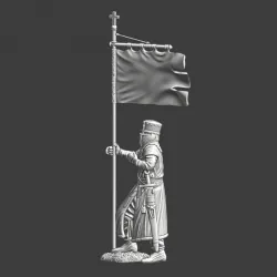 Medieval Hospitaller Knight - with banner