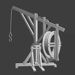 Medieval large crane