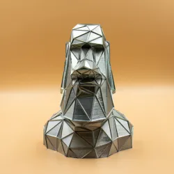 Moai Voronoi Low Poly
