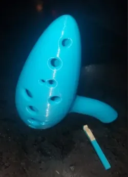 Ocarina with integrated 45 degree mouth piece