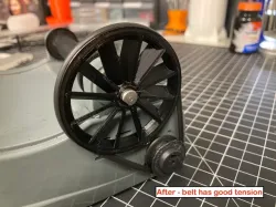 Oversized large pulley for National Geographic rock tumbler