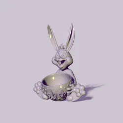 rabbit with cup for jewelry