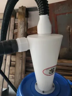 reduction at the outlet of the cyclone