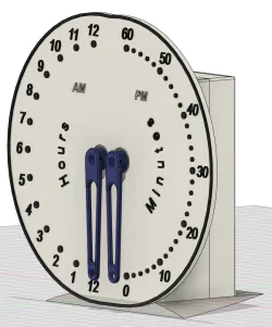 Retrograde clock using servos