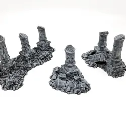 Ruined Column Starter Bundle B - Ruined Columns - Ancient Ruins