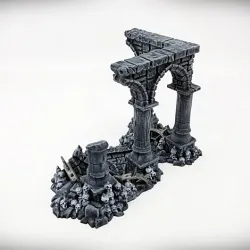 Ruined Columns Grimdark - Quad Column- Ancient Ruins
