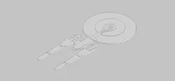 Star Trek Enterprise "3D" wall art
