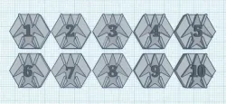 Starfinder Starship initiative  tracking hex tokens