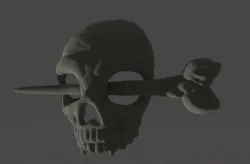 Vampire skull hair pin