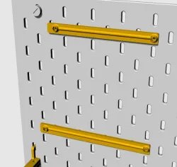 Wall mounted PC on Ikea Skådis pegboard