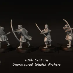 13th Century Unarmoured Whelsh Archers