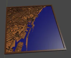 3D city Map Barcelona