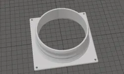 Adapter from 120mm fan to 100mm flexible hose