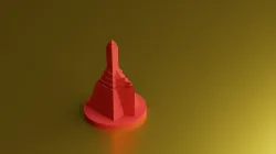 Avatar themed CATAN tokens: Fire Nation Settlement