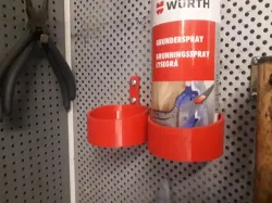 Biltema pegboard spray can holder