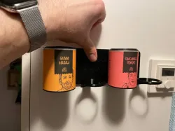 floating shelf for "just spices" cans