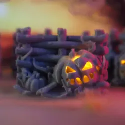 Halloween Fences with pumpkins