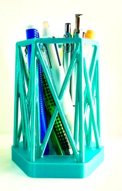 Hexagonal Wireframe Pen/Pencil Cup