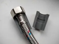 Industrial hose shower holder cone snap-on