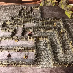Interior Mine Walls:15 Walls, modular with 6x2mm Magnet Slots