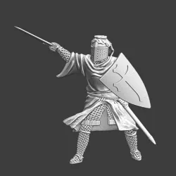 Medieval Hospitaller Knight - Fighting