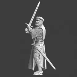 Medieval Templar - fighting with sword