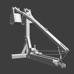 Medieval two-weight catapult