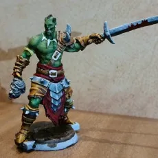 Orc warrior 4 32mm pre-supported free STL