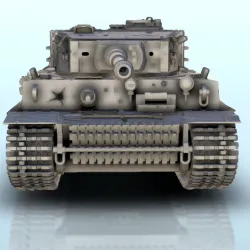 Panzer VI Tiger Ausf. E 1944 (late) (damaged version) - WW2 German Flames of War Bolt Action Command Blitzgrieg