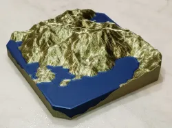 Procedural weathered fractal terrain in OpenSCAD