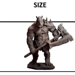 RAINO WITH AXE -The Rhino warrior