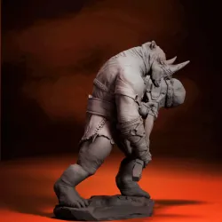 RAINO WITH MACE -The Rhino warrior