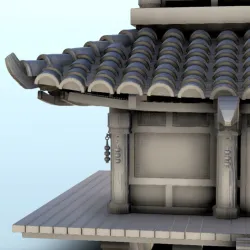 Raised Asian building with one floor 13 - Asia Terrain Clash of Katanas Tabletop RPG terrain China Korea WW2