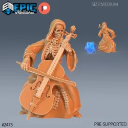 Skeleton Musician Set / Undead Music Performer / Evil Army / Walking Dead / Graveyard Encounter