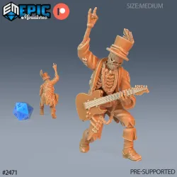 Skeleton Musician Set / Undead Music Performer / Walking Dead / Evil Army / Graveyard Encounter