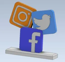 Socials display logo's