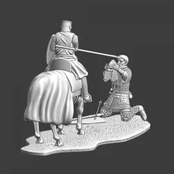 Surrender of a russian medieval soldier