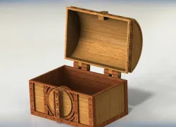 Treasure chest with magnetic lock