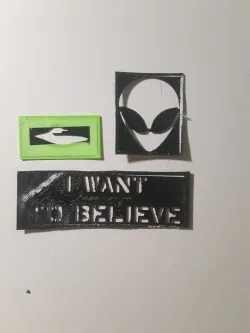 X-Files UFO Alien Stencils