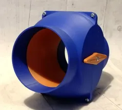 100mm / 4" Truncated Ball Valve Type Non-Clog Blast Gate for Workshop Dust Extraction Network