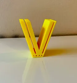 3D Alphabet - Letter  V